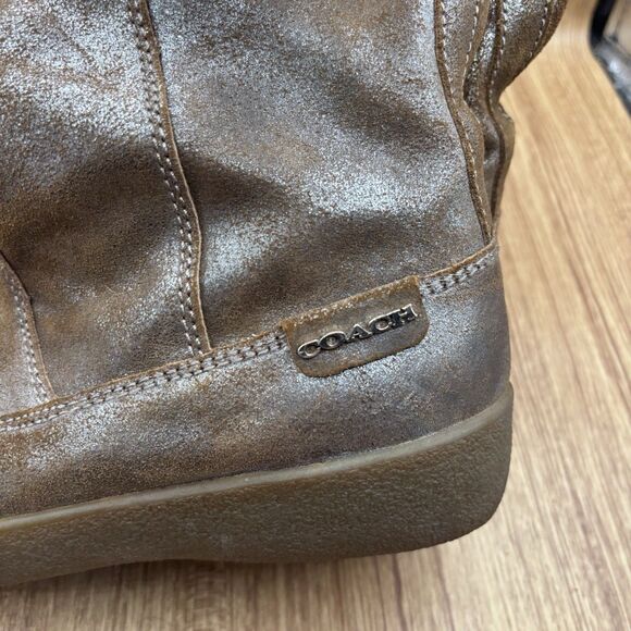 Coach TANESHA Suede Snow After-Ski Wedge Mid-Calf Boot  Size 7 READ - Picture 9 of 12